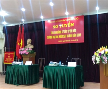 Hoàn thành sơ tuyển thí sinh đăng ký xét tuyển Đại học Kiểm sát 2016